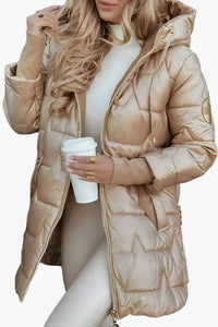 Marta | Langer gesteppter Puffer-Mantel für Damen