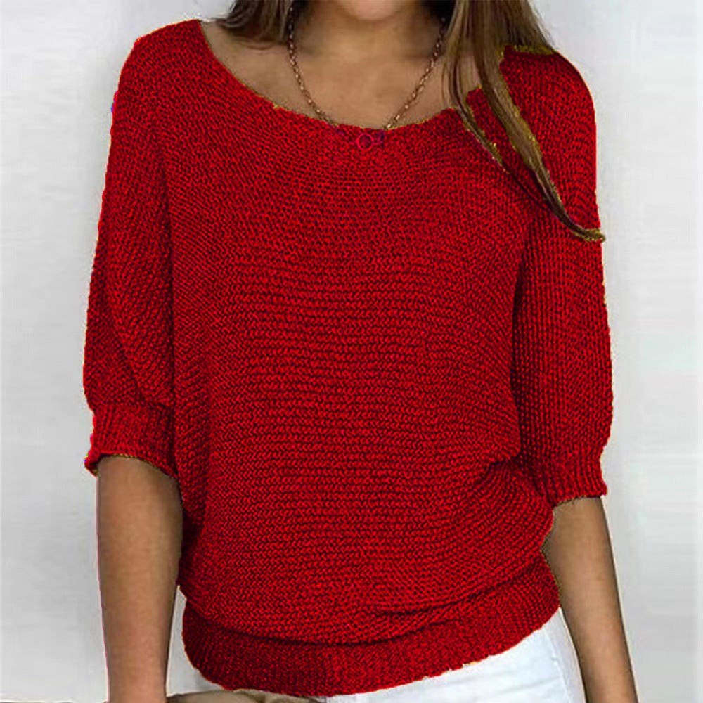 Acogedor Pullover en Rojo