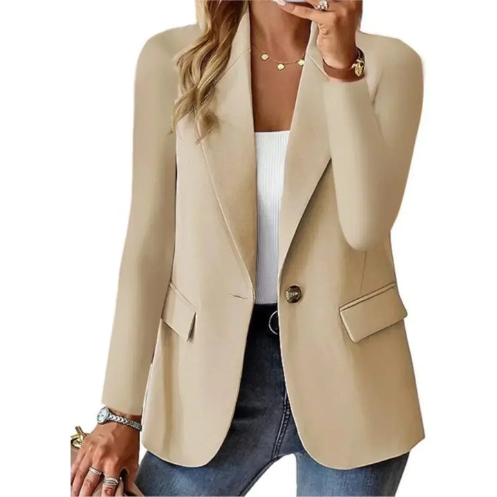 Blazer Clásico Elegante y Versátil en Beige