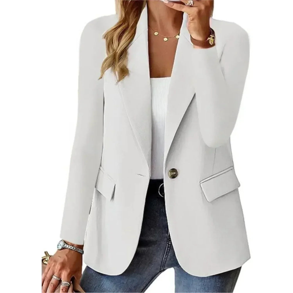 Blazer Clásico Elegante y Versátil en Blanco