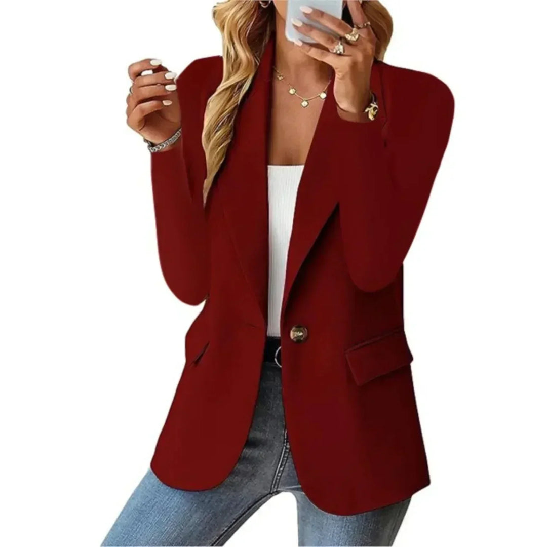 Blazer Clásico Elegante y Versátil en Burdeos