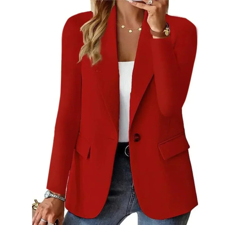 Blazer Clásico Elegante y Versátil en Rojo