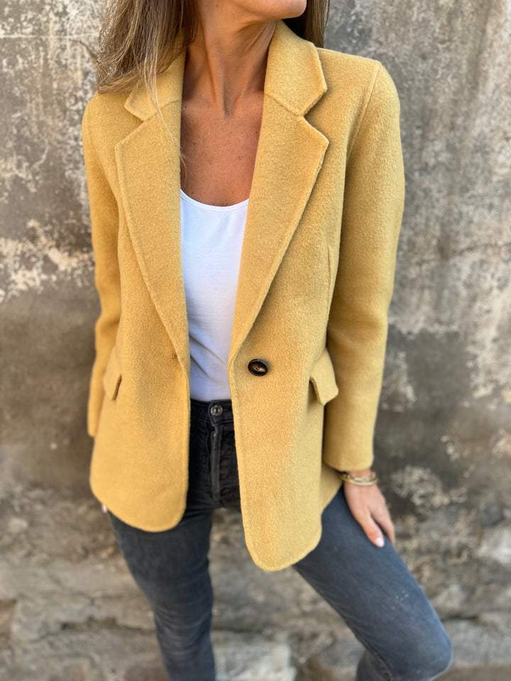 Blazer de Mujer Clásico Elegante en Amarillo