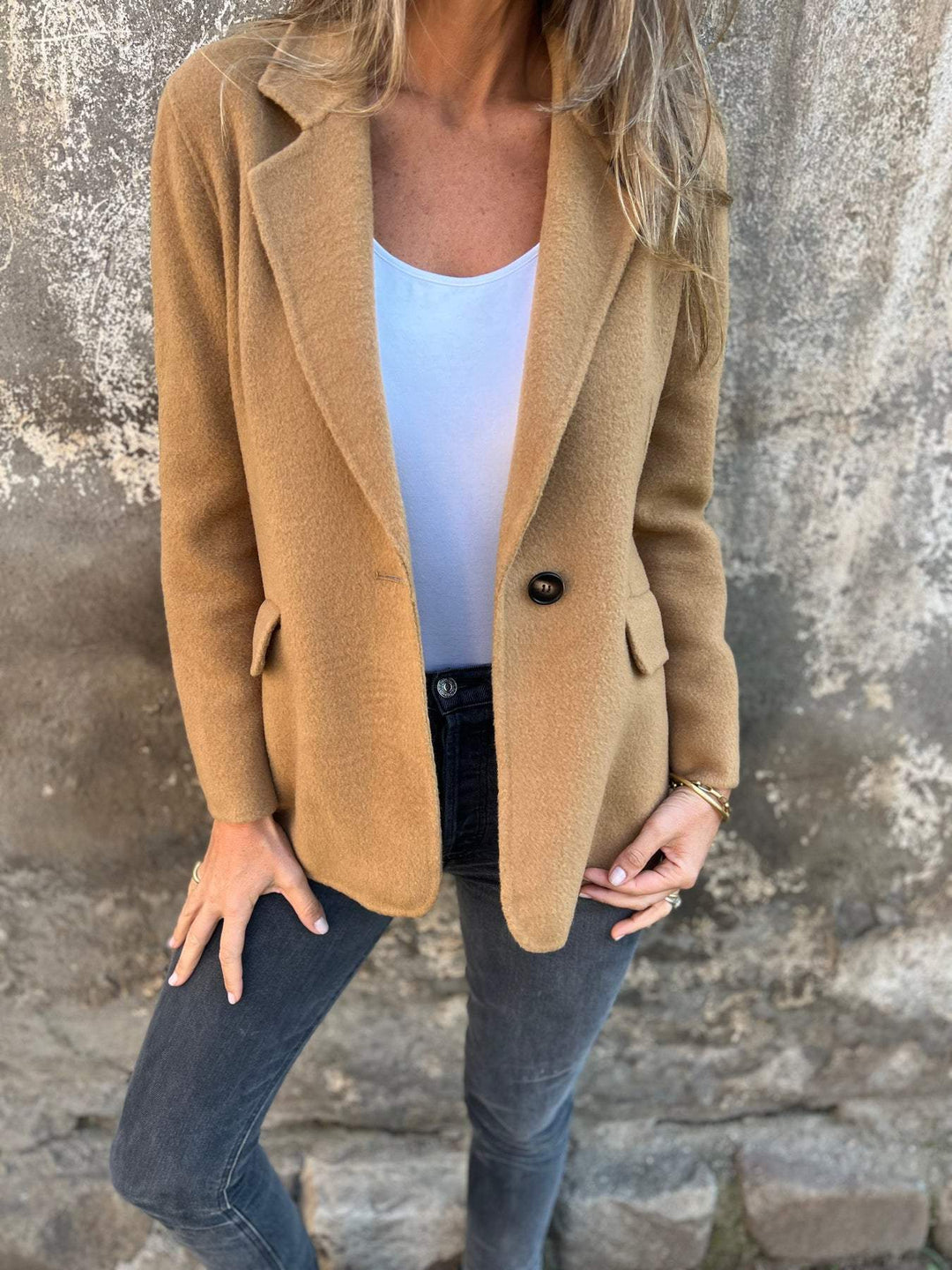 Blazer de Mujer Clásico Elegante en Marrón