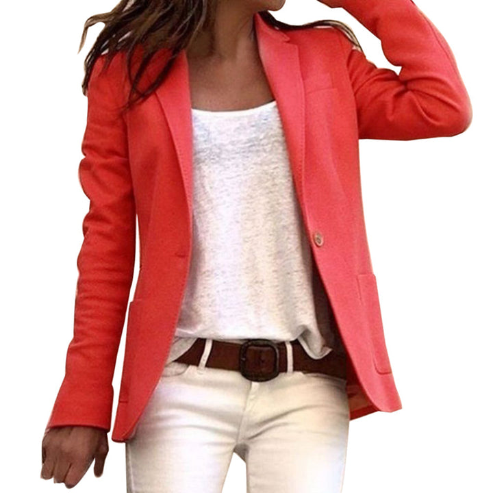 Blazer elegante de tela ligera para mujer en Rojo