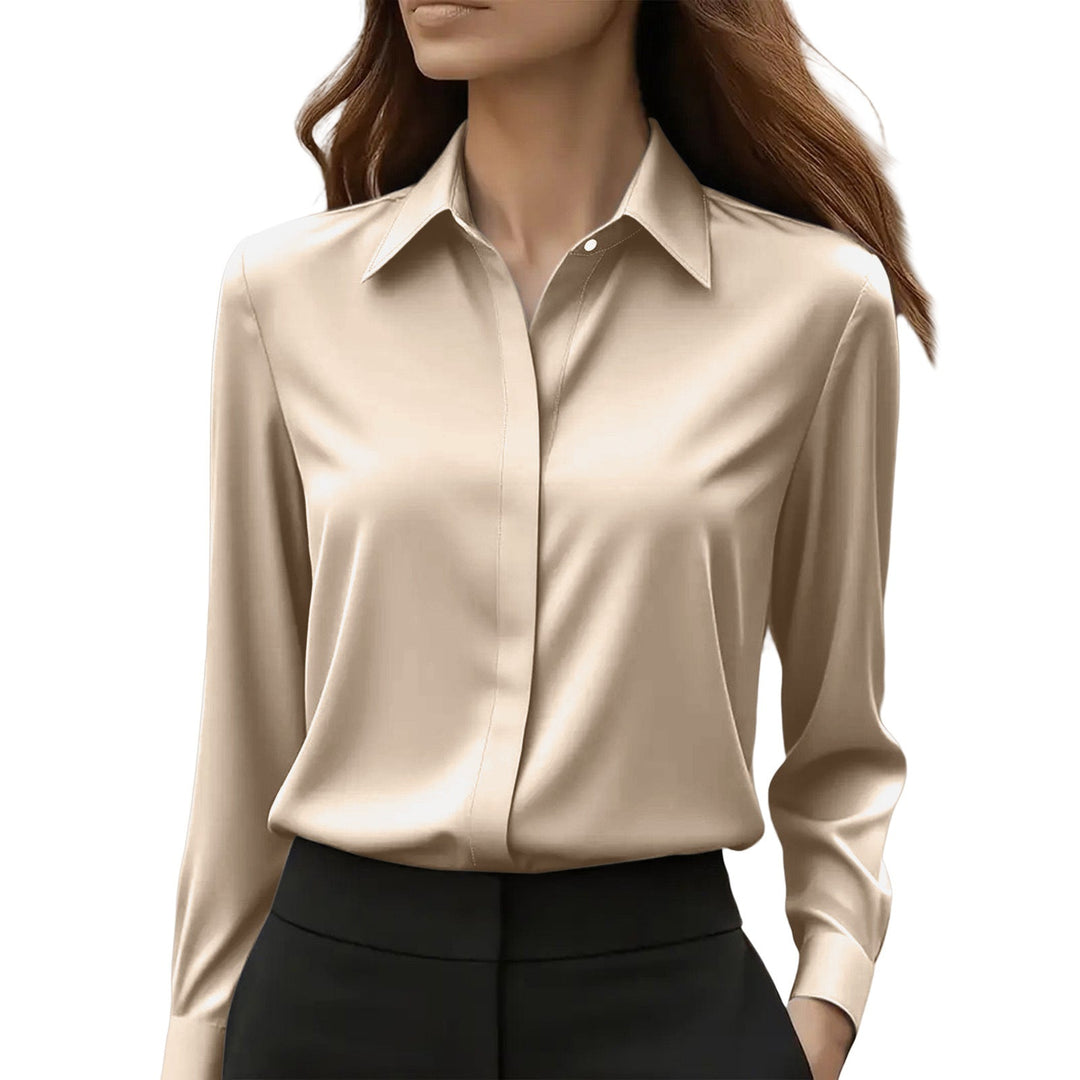 Blusa de Mujer en Seda Refinada en Caqui