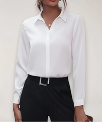 Elena | Damen Bluse tailliert für Frühling und Büro
