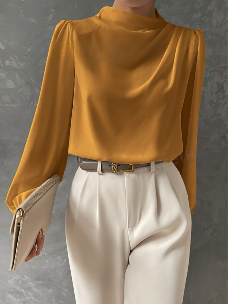 Blusa Elegante Casual Manga Larga de Verano en Naranja