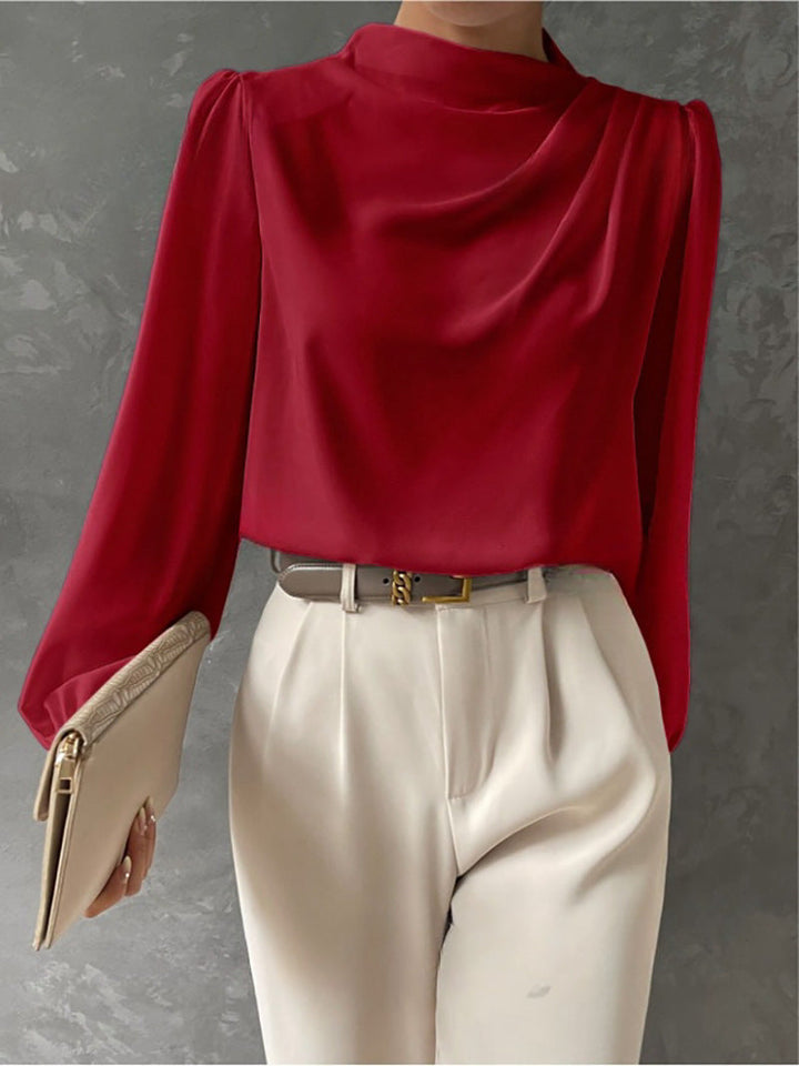 Blusa Elegante Casual Manga Larga de Verano en Rojo