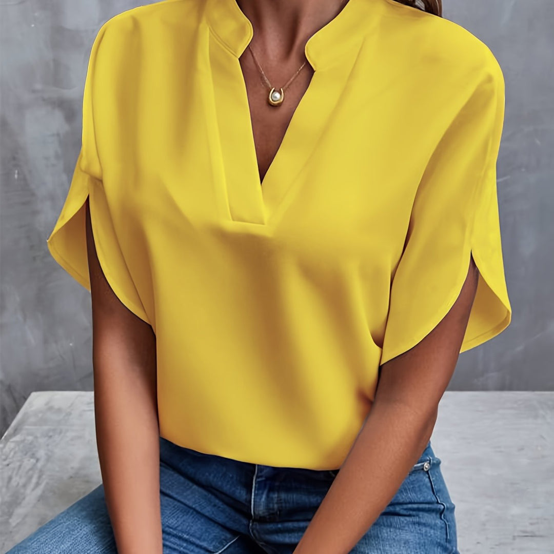 Blusa Elegante para Mujer de Algodón en Amarillo