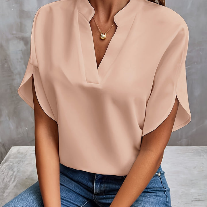 Blusa Elegante para Mujer de Algodón en Aprikose