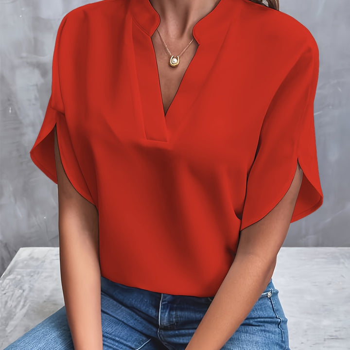 Blusa Elegante para Mujer de Algodón en Rojo
