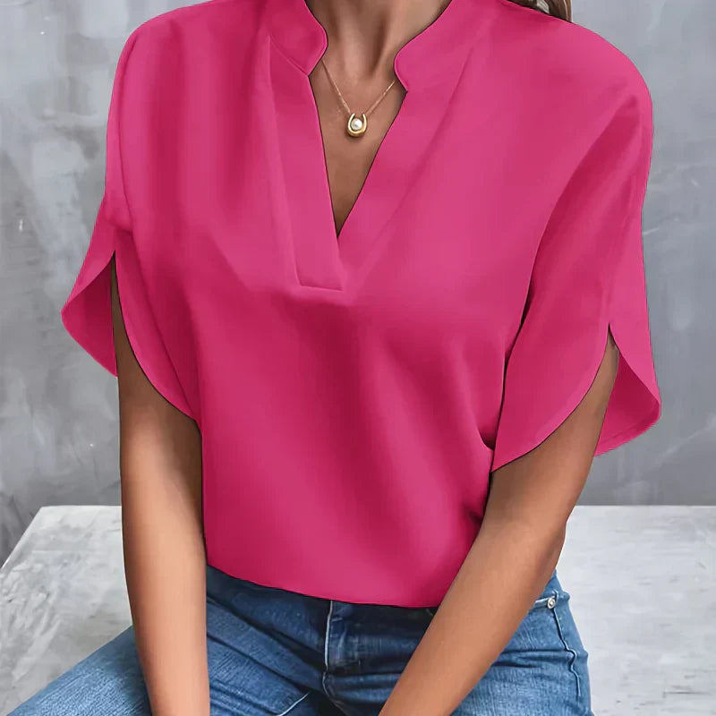 Blusa Elegante para Mujer de Algodón en Rosa