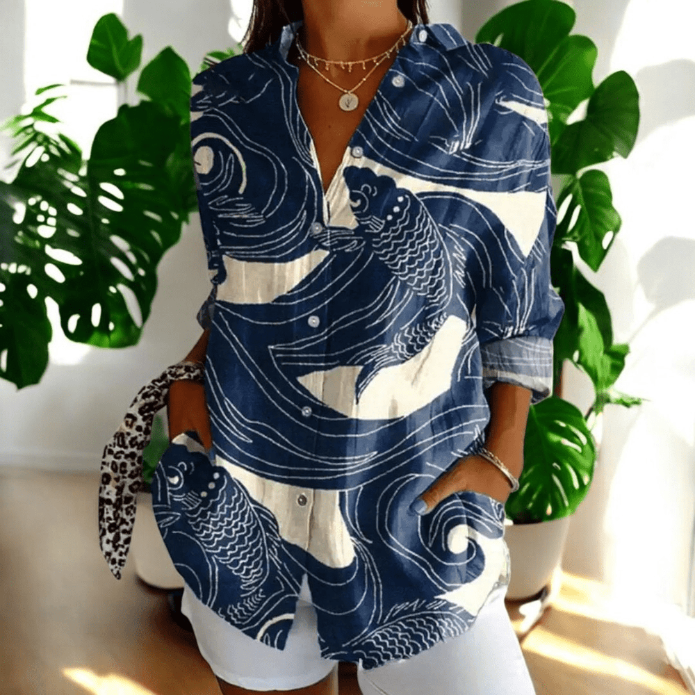 Blusa Mujer Elegante con Aire Vintage en Carp