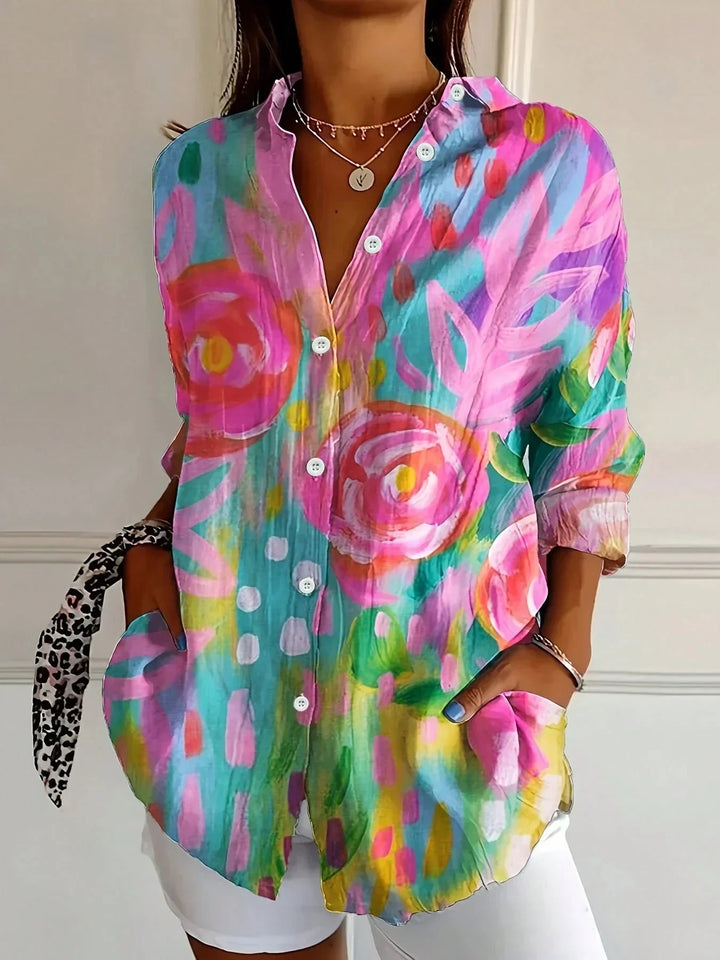 Blusa para Mujer Estampada Colorida en Rosa