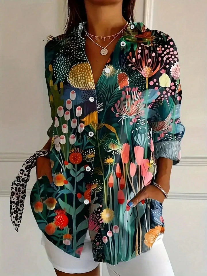 Blusa para Mujer Estampada Colorida en Verde