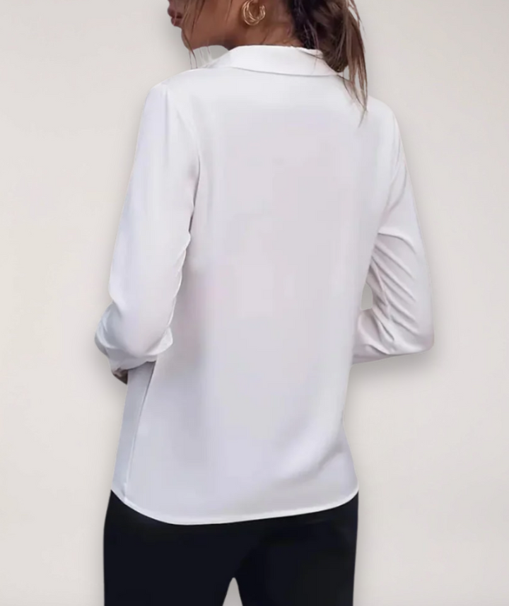 Blusa Profesional de Primavera Elegante Entallada (2)