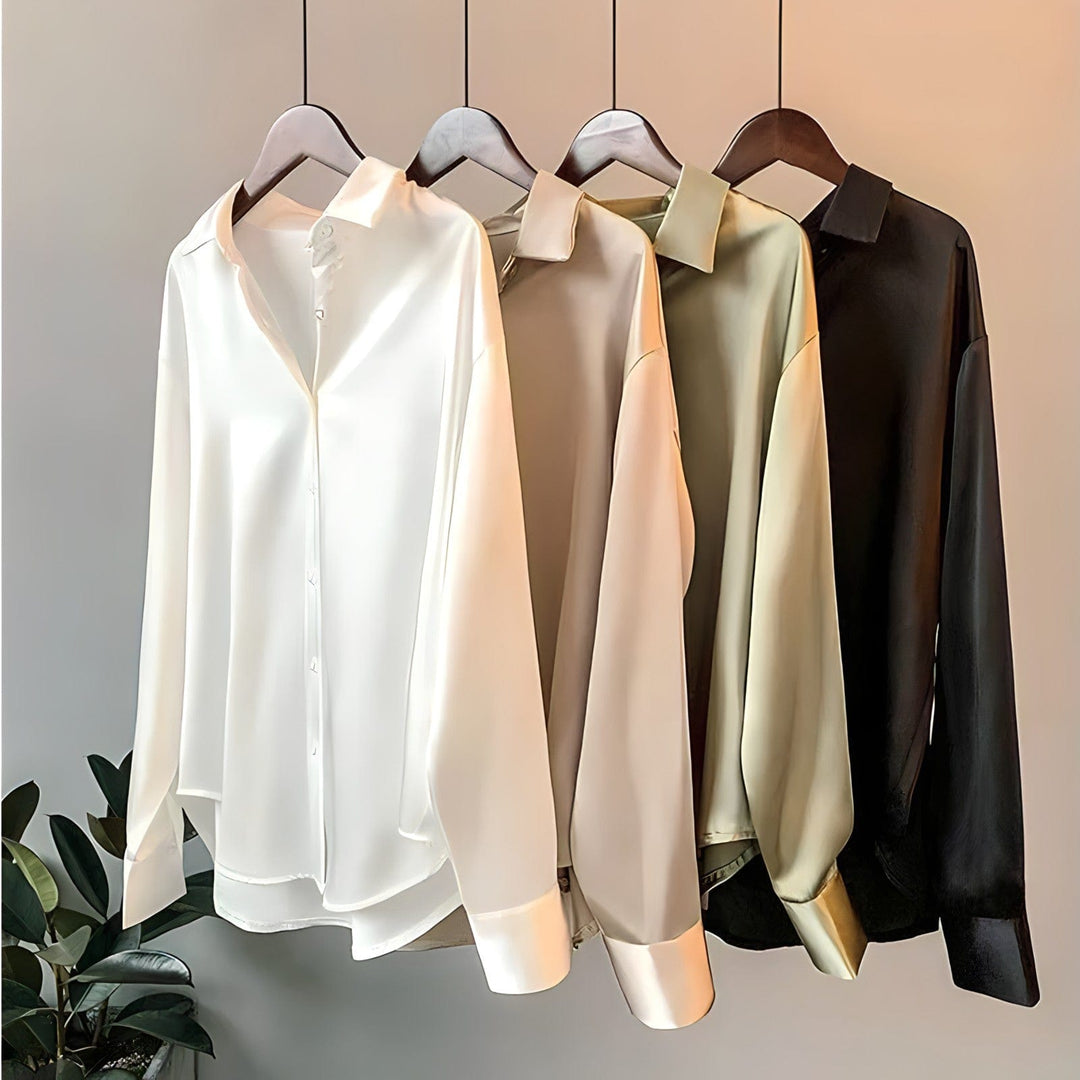 Blusa Satinada de Mujer Versátil Clásica