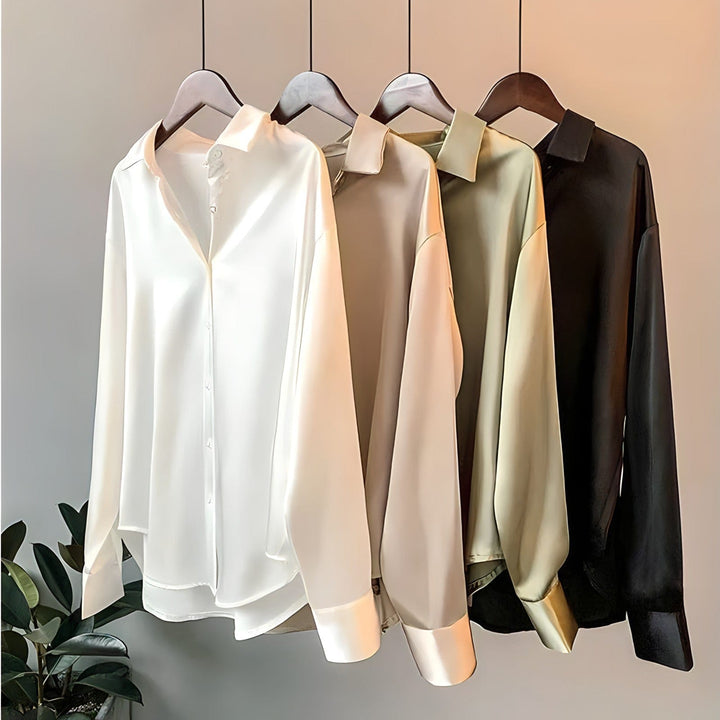 Blusa Satinada de Mujer Versátil Clásica