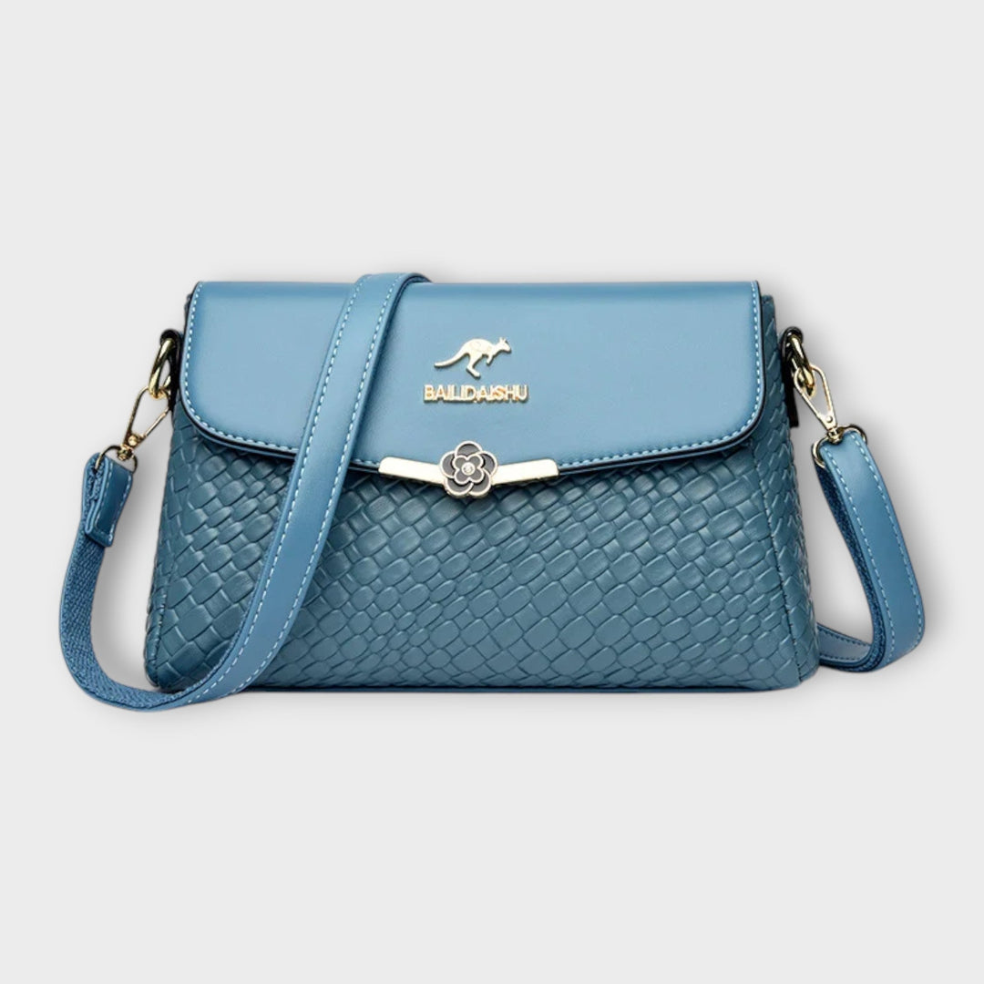 Bolsa Crossbody Texturizada para Mujer Elegante en Azul