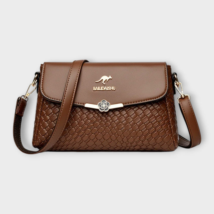 Bolsa Crossbody Texturizada para Mujer Elegante en Marrón