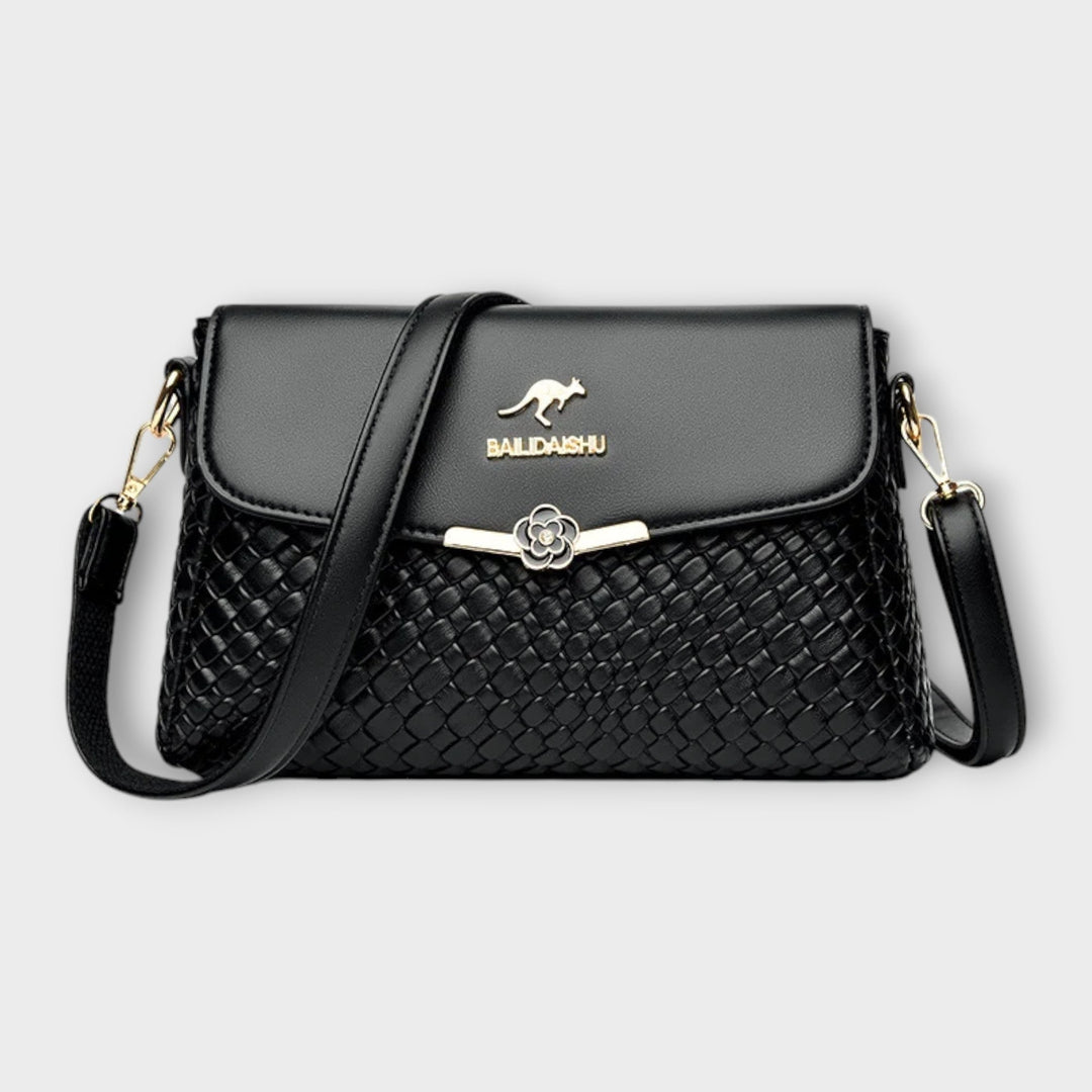 Bolsa Crossbody Texturizada para Mujer Elegante en Negro