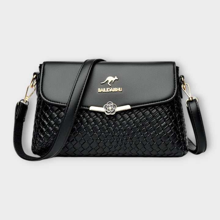 Bolsa Crossbody Texturizada para Mujer Elegante en Negro