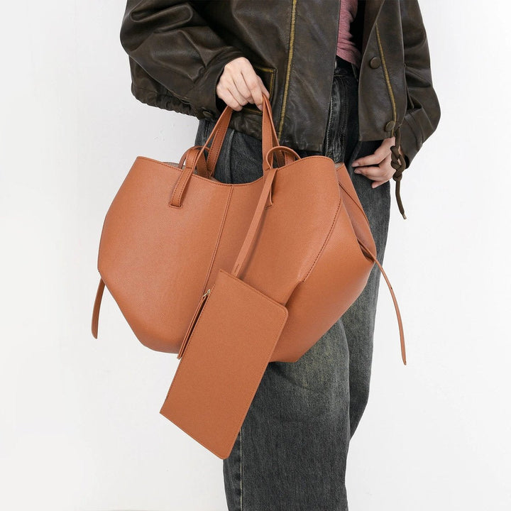 Bolsa Tote Mujer Vintage Cuero Sintético Grande (4)
