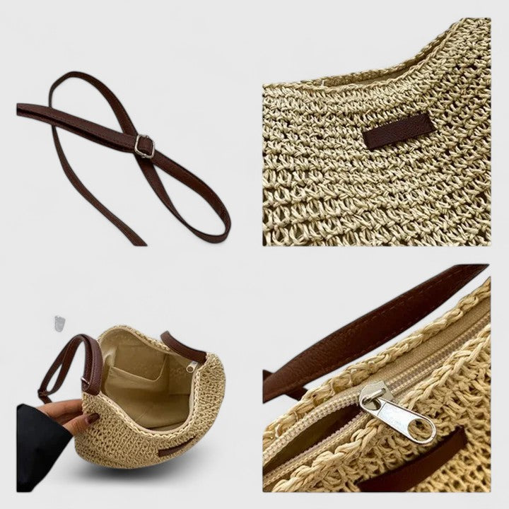 Bolso de Hombro Tejido para Mujer Verano (5)
