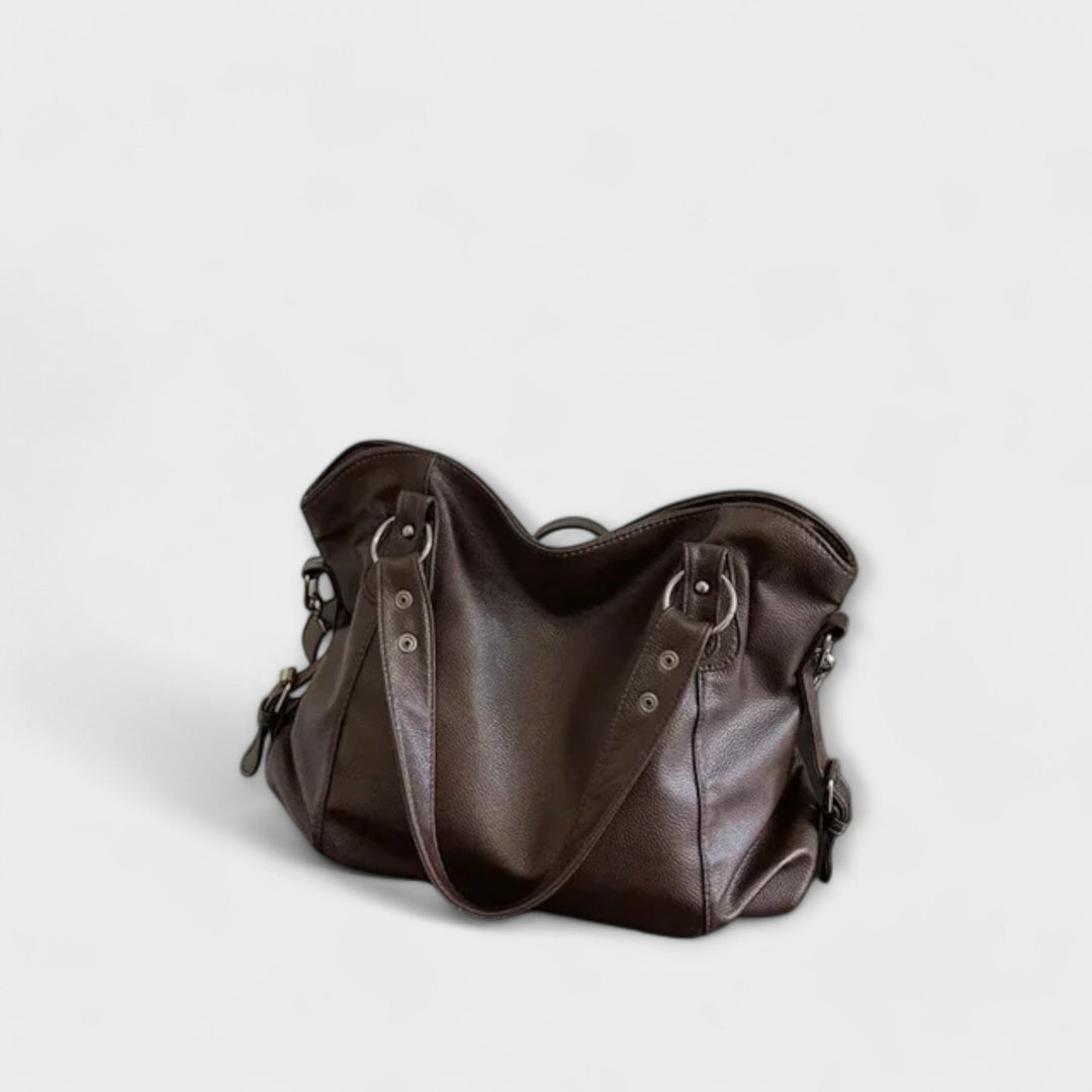 Bolso de Mujer Cuero de Hombro Versátil en Marrón