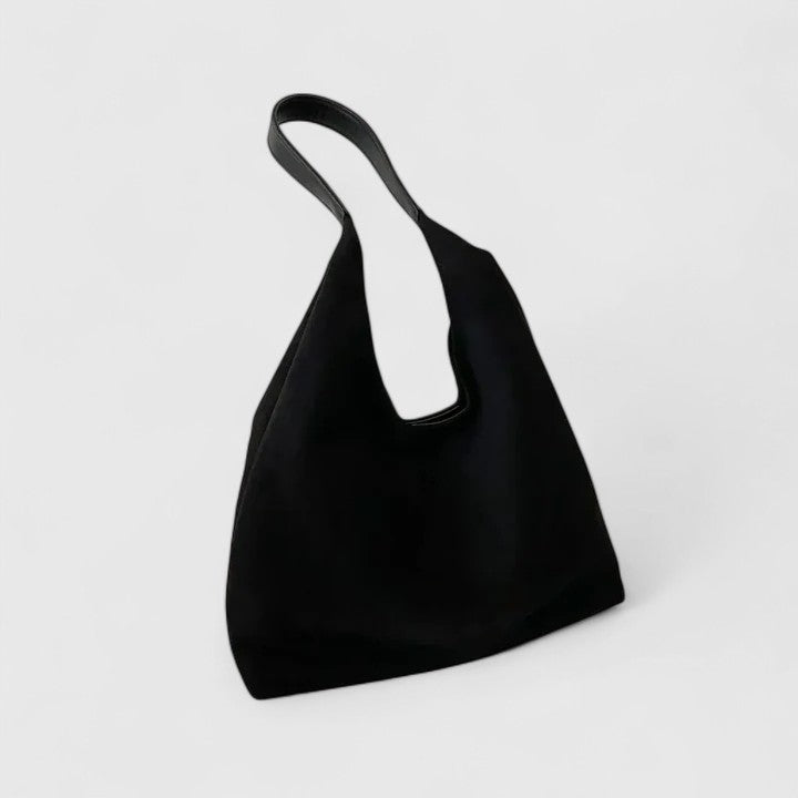 Bolso portátil minimalista de hombro para mujer en Negro