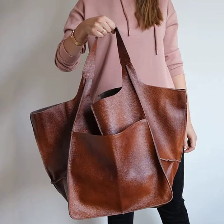 Bolso Tote de Cuero Vegano Extragrande (10)