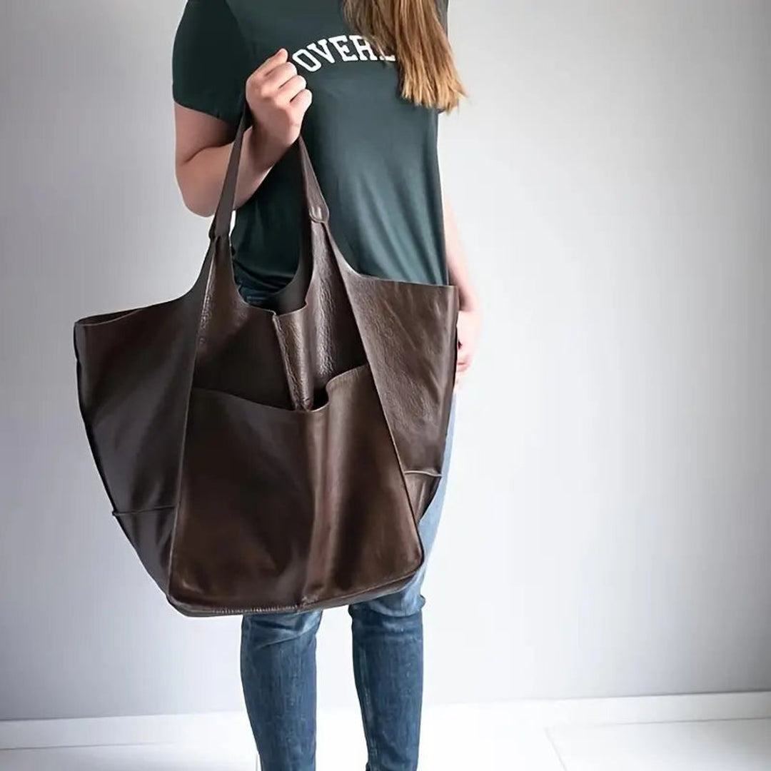 Bolso Tote de Cuero Vegano Extragrande (6)