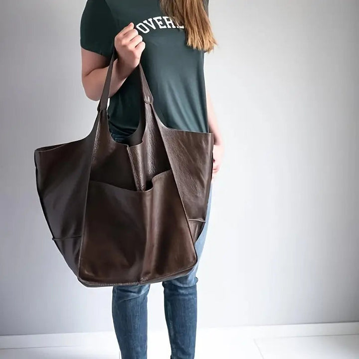 Bolso Tote de Cuero Vegano Extragrande (6)