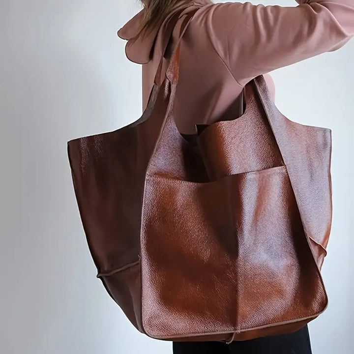 Bolso Tote de Cuero Vegano Extragrande (8)