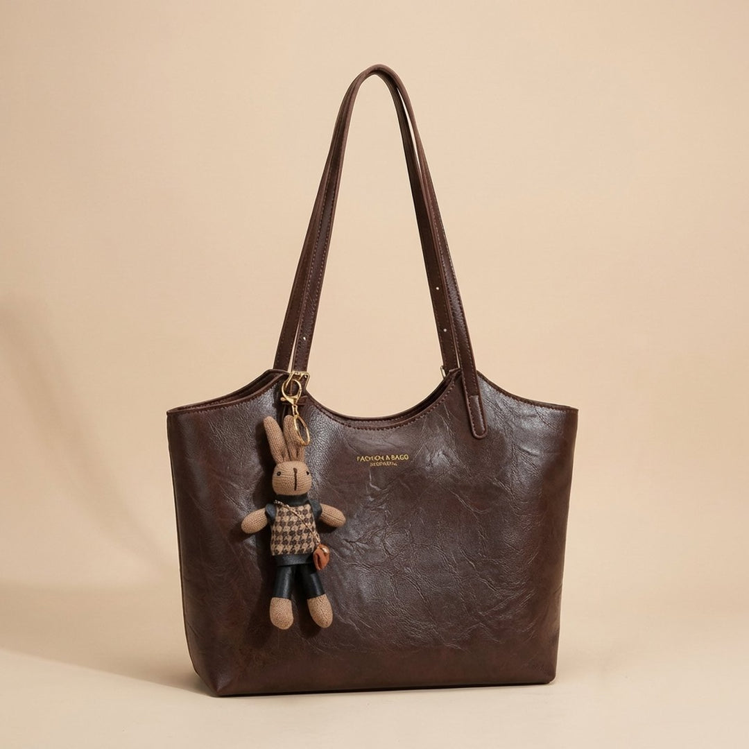 Bolso Tote para Mujer Elegante Cuero Vegano en Negro