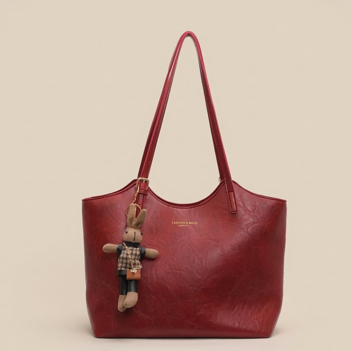 Bolso Tote para Mujer Elegante Cuero Vegano en Rojo