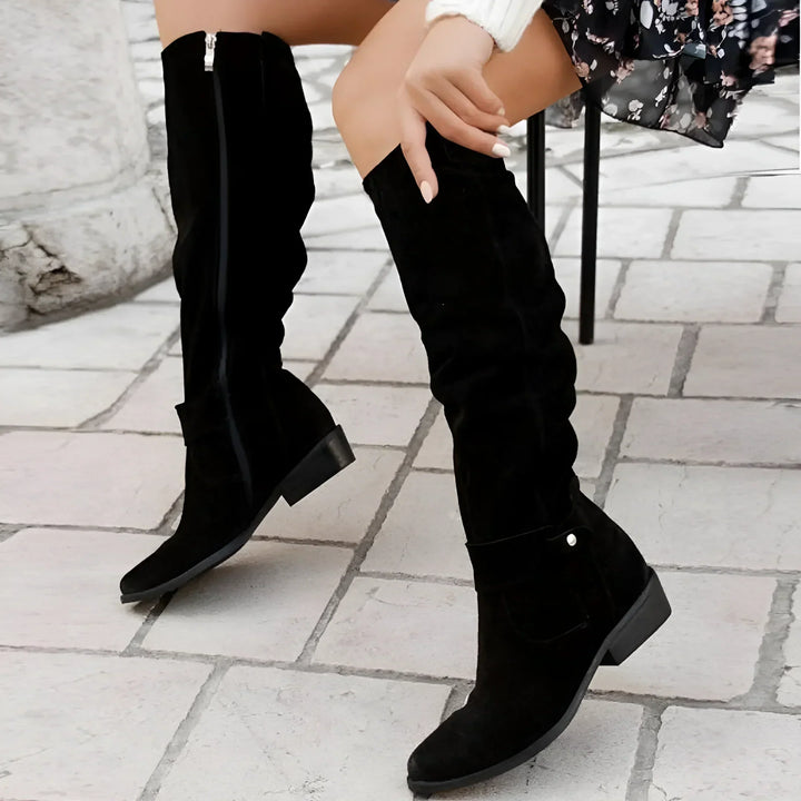 Botas de Cuero Elegantes para Mujer en Negro