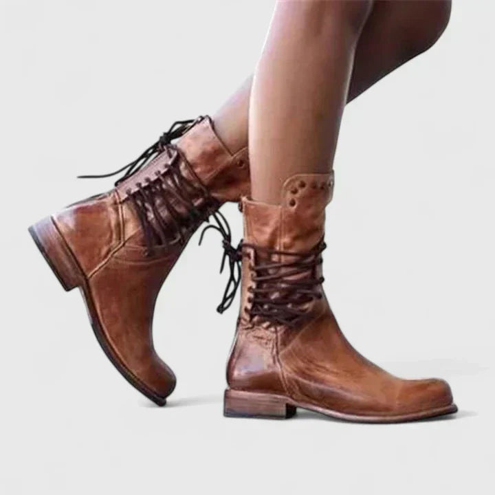 Botas de cuero para la elegancia diaria en Marrón