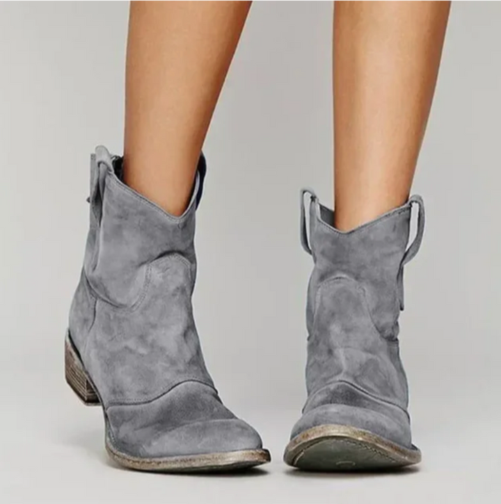 Botas de Cuero Vaquero para Mujeres en Gris