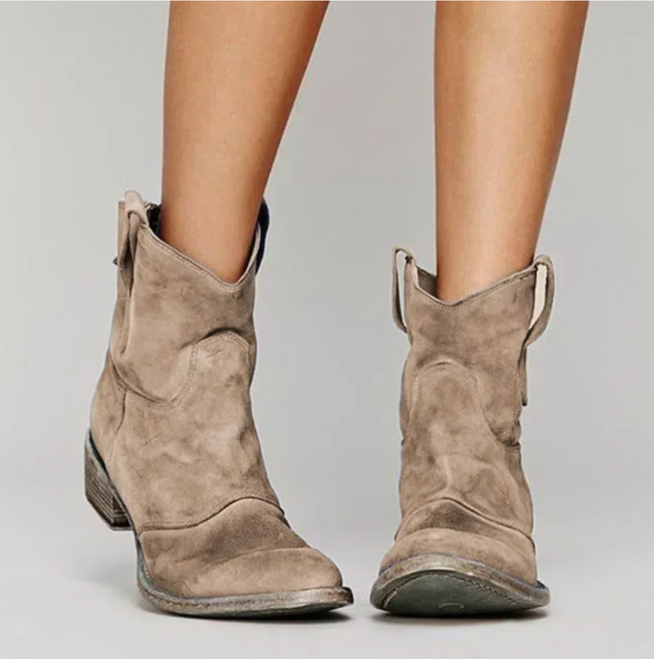 Botas de Cuero Vaquero para Mujeres en Marrón