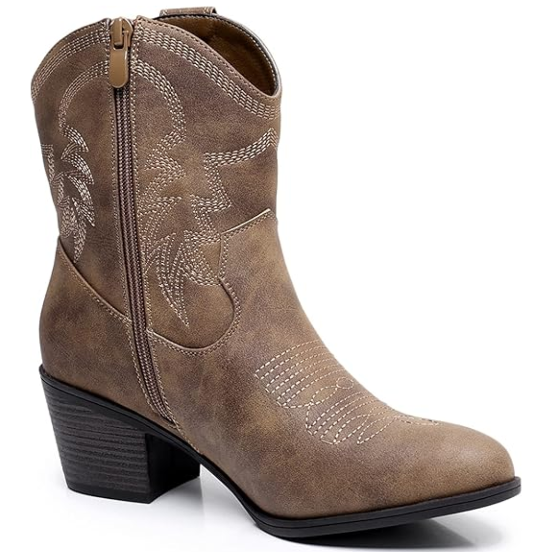 botas de mujer media caña estilo vaquero (3)