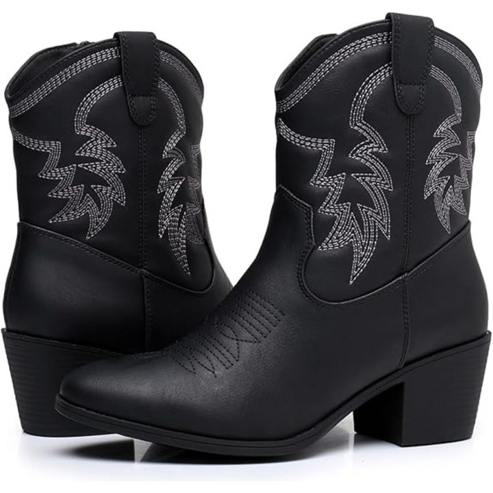 botas de mujer media caña estilo vaquero (4)