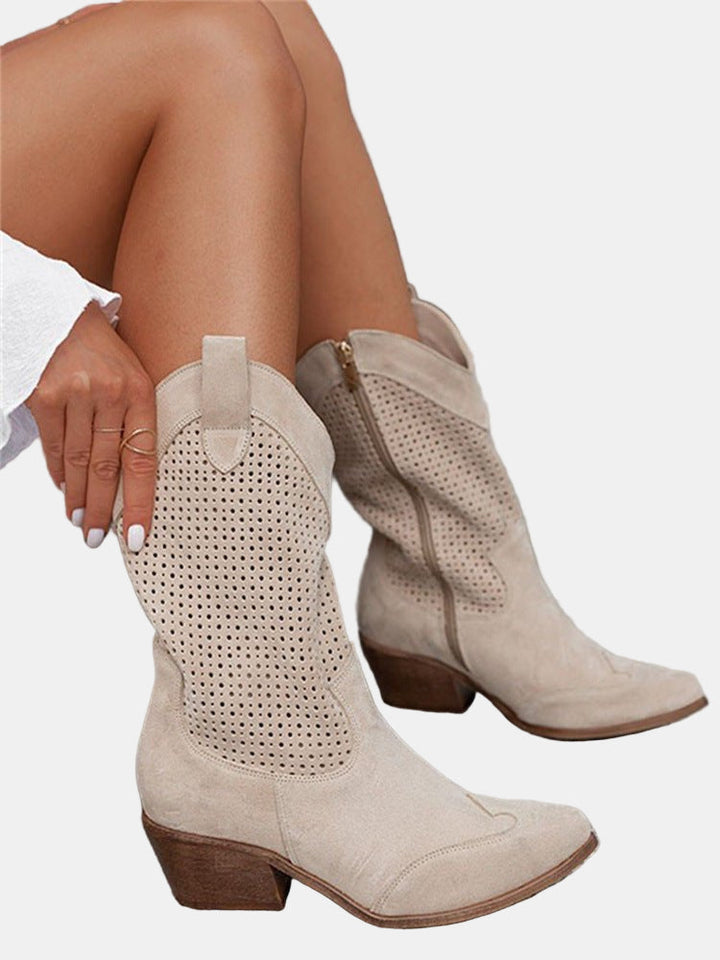 Botas de Mujer Perforadas Ligeras Versátiles (4)