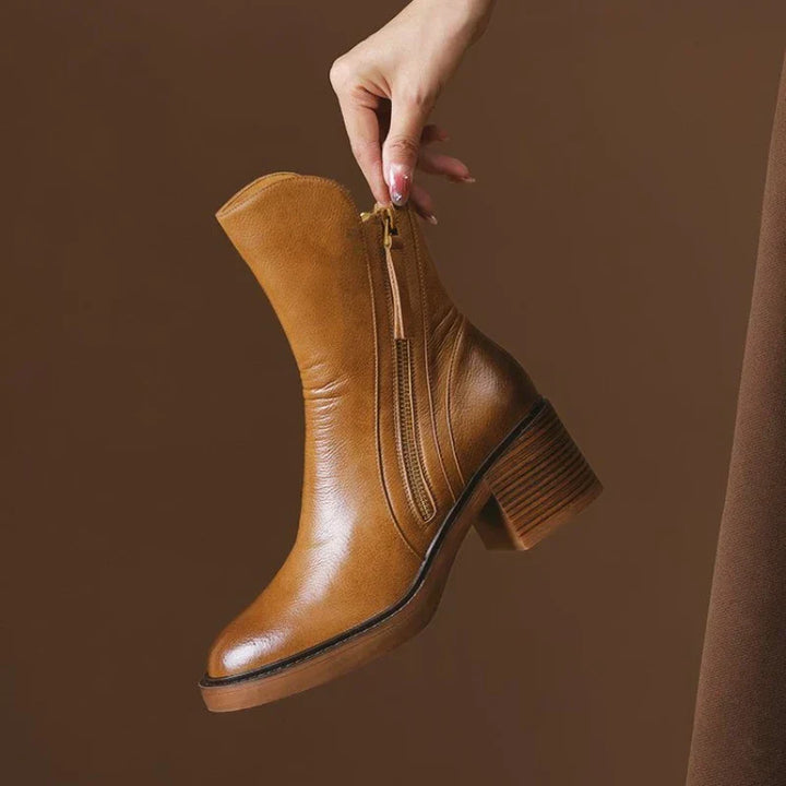 Botas de tobillo mujer con cremallera otoño (3)
