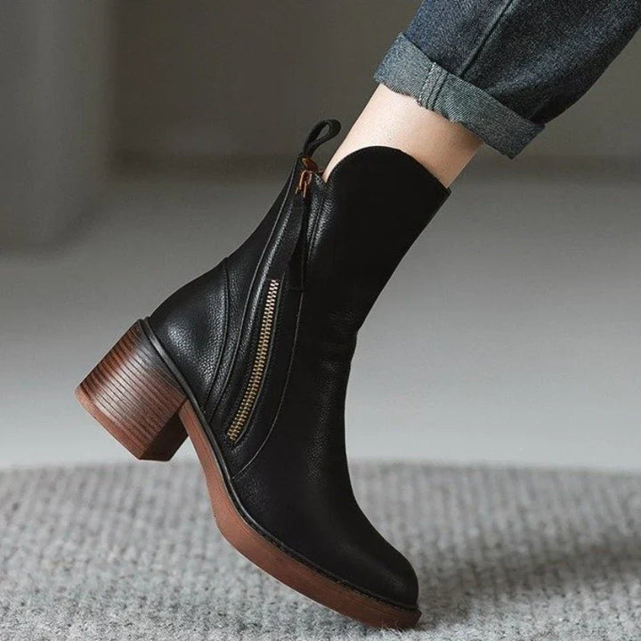 Botas de tobillo mujer con cremallera otoño (6)