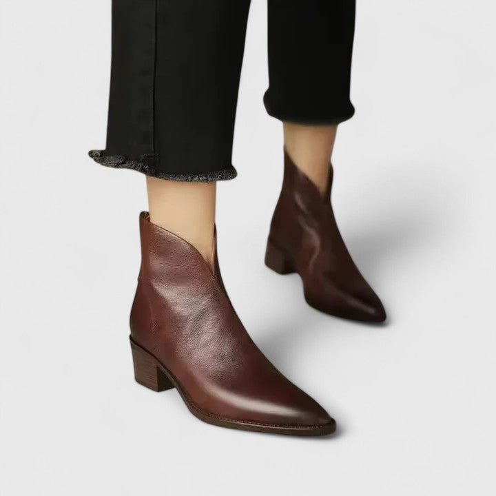 Botas Elegantes Mujer para Looks de Otoño en Marrón oscuro