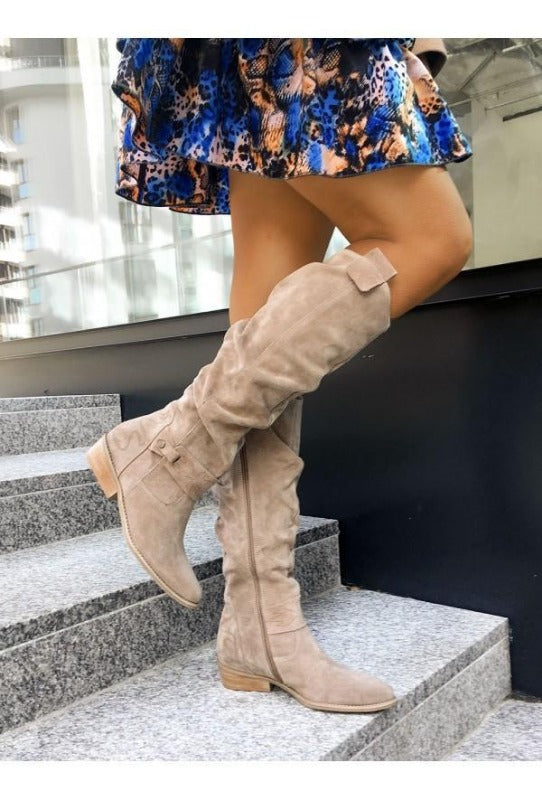 Botas Mujer Altas Clásicas en Gris