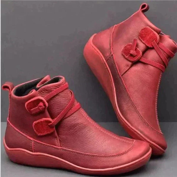 Botas Mujer Ortopédicas en Rojo