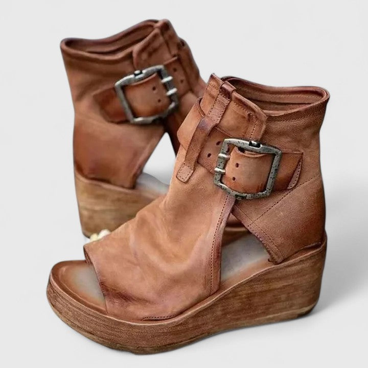 Botas Tobilleras Clásicas Otoño Mujer en Marrón